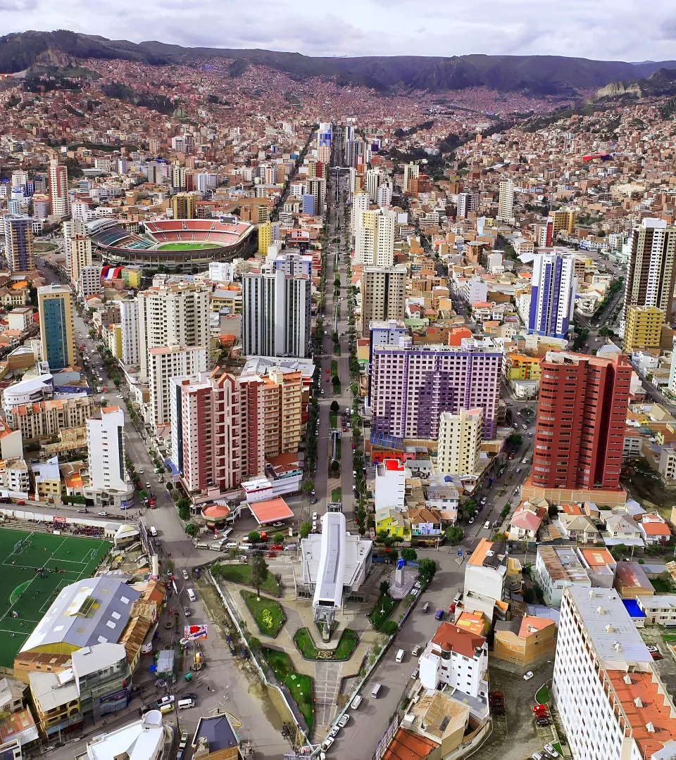 Ciudad de La Paz vista desde Miraflores.